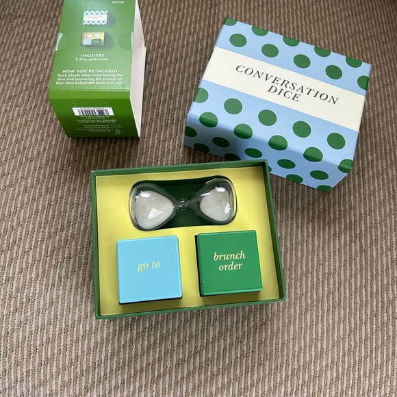 Kate Spade NWT Green and Blue Polka Dot Dice - Picture 6 of 7